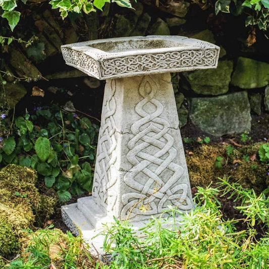 Discount Garden Statues Celtic Stone Bird Bath