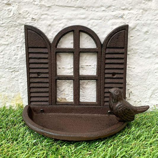 Darthome Cast Iron Shutter Window Bird Bath