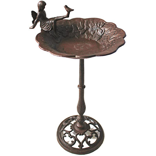 Dio Cast Iron Bird Bath with Ornamental Fairy