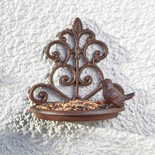 Nature's Market Cast Iron Wall Mounted Bird Bath