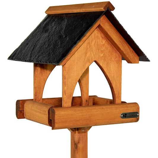 Riverside Woodcraft Gothic Slate Roof Bird Table