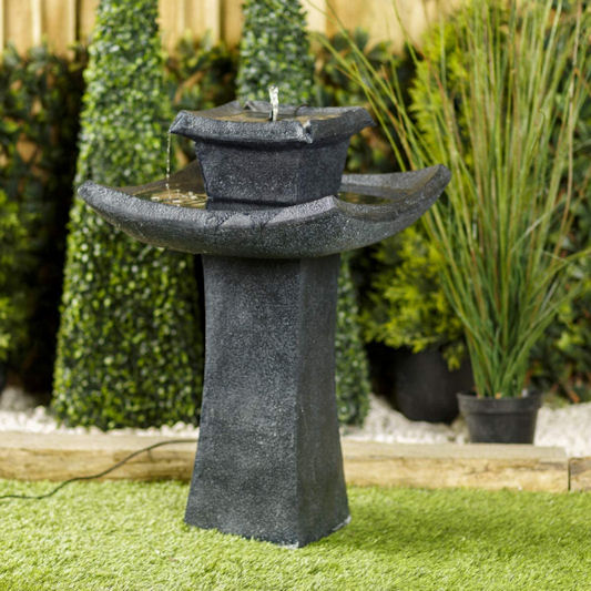 Smart Garden Pagoda Solar Fountain Bird Bath