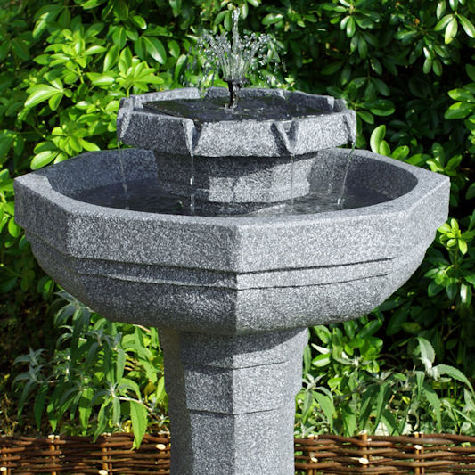 Solaray Castille Solar Fountain Bird Bath