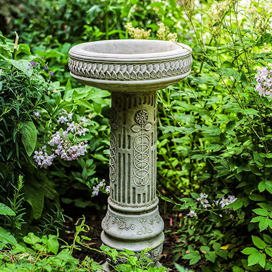 Discount Garden Statues Sunflower Stone Bird Bath